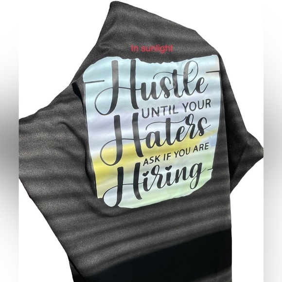 Hustle Entrepreneur Pastel Colored Graphic Print Black T-Shirt Women’s Small - Picture 8 of 13